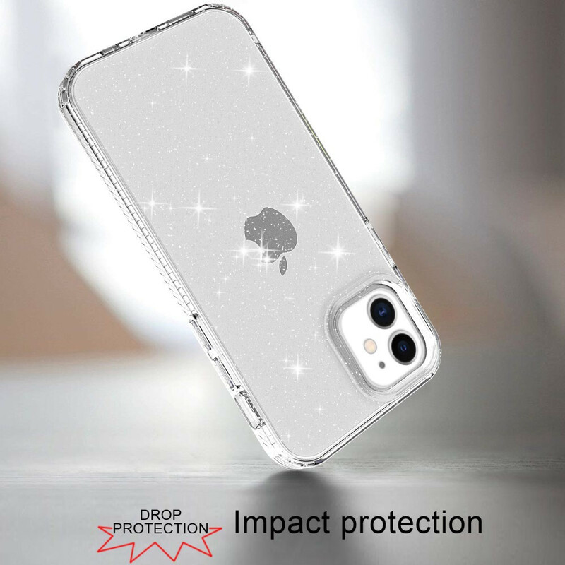 Coque iPhone 12 Max / 12 Pro Transparente Paillettes