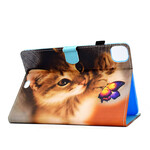 Housse iPad Air 10.9" (2020) Mon Chaton et Papillon