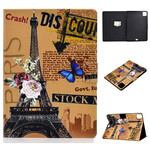 Housse iPad Air 10.9" (2020) Tour Eiffel Florale