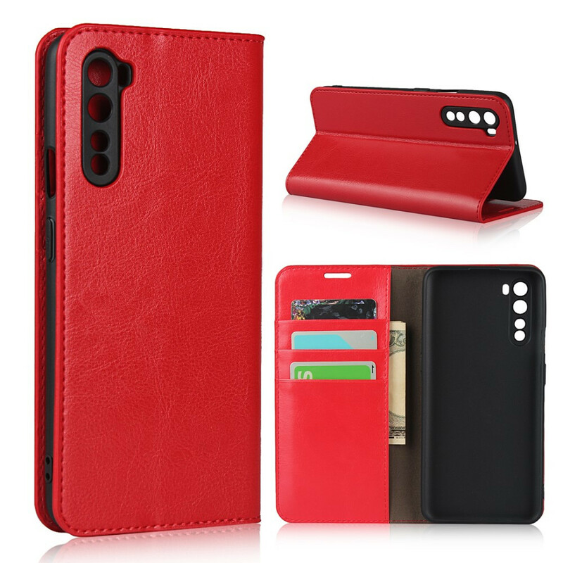 Flip Cover OnePlus Nord Cuir Véritable