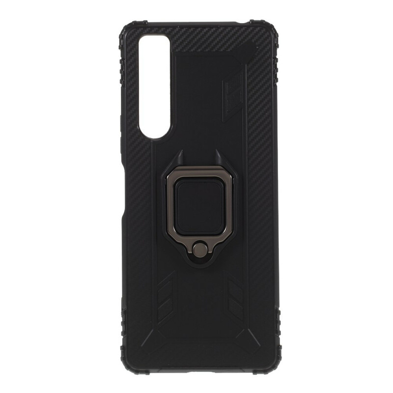 Coque Sony Xperia 1 II Ring et Fibre Carbone