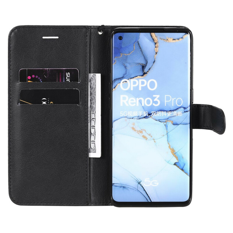 Housse Oppo Find X2 Neo Solid Color Serie à Lanière