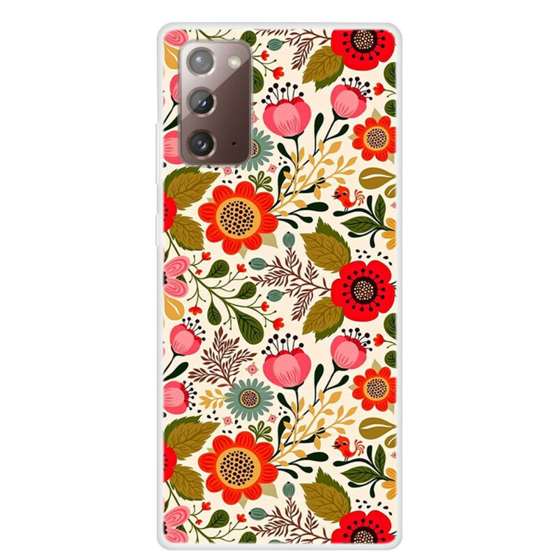 Coque Samsung Galaxy Note 20 Tapisserie Fleurie