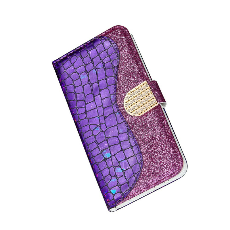 Housse Samsung Galaxy Note 20 Croco Diamants