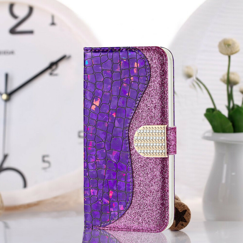 Housse Samsung Galaxy Note 20 Croco Diamants