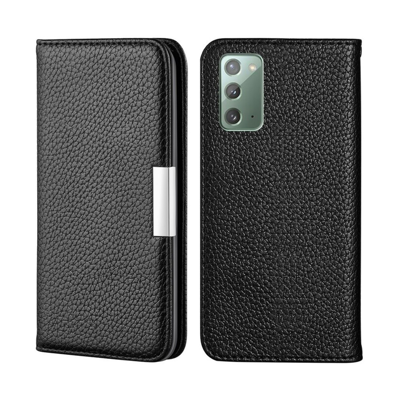 Flip Cover Samsung Galaxy Note 20 Simili Cuir Litchi Ultra Chic