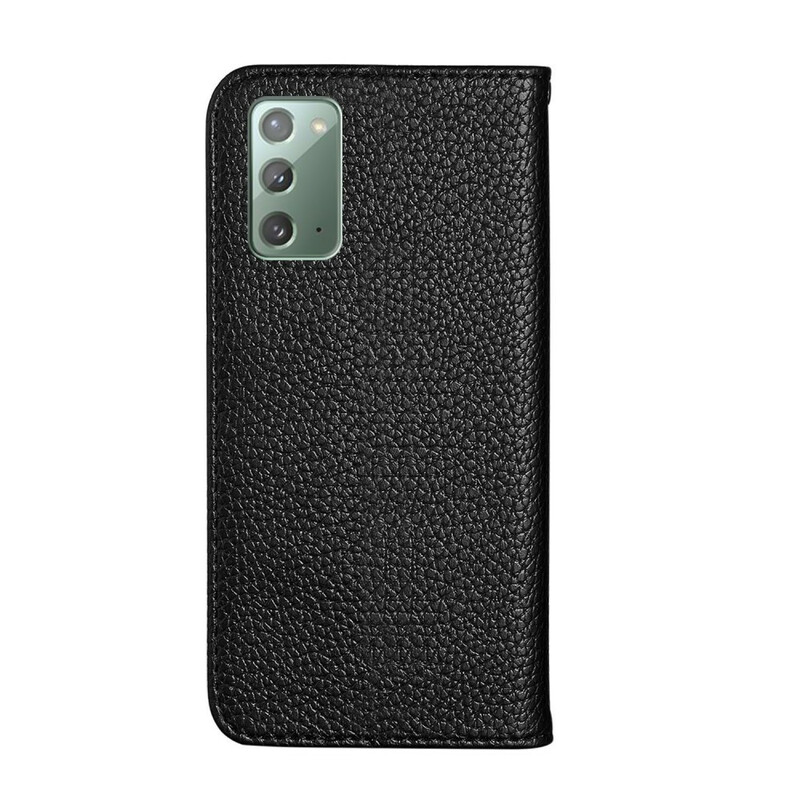 Flip Cover Samsung Galaxy Note 20 Simili Cuir Litchi Ultra Chic