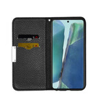 Flip Cover Samsung Galaxy Note 20 Simili Cuir Litchi Ultra Chic