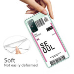 Coque Samsung Galaxy S20 FE Boarding Pass to Seoul