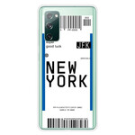 Coque Samsung Galaxy S20 FE Boarding Pass to New York