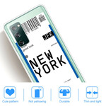 Coque Samsung Galaxy S20 FE Boarding Pass to New York