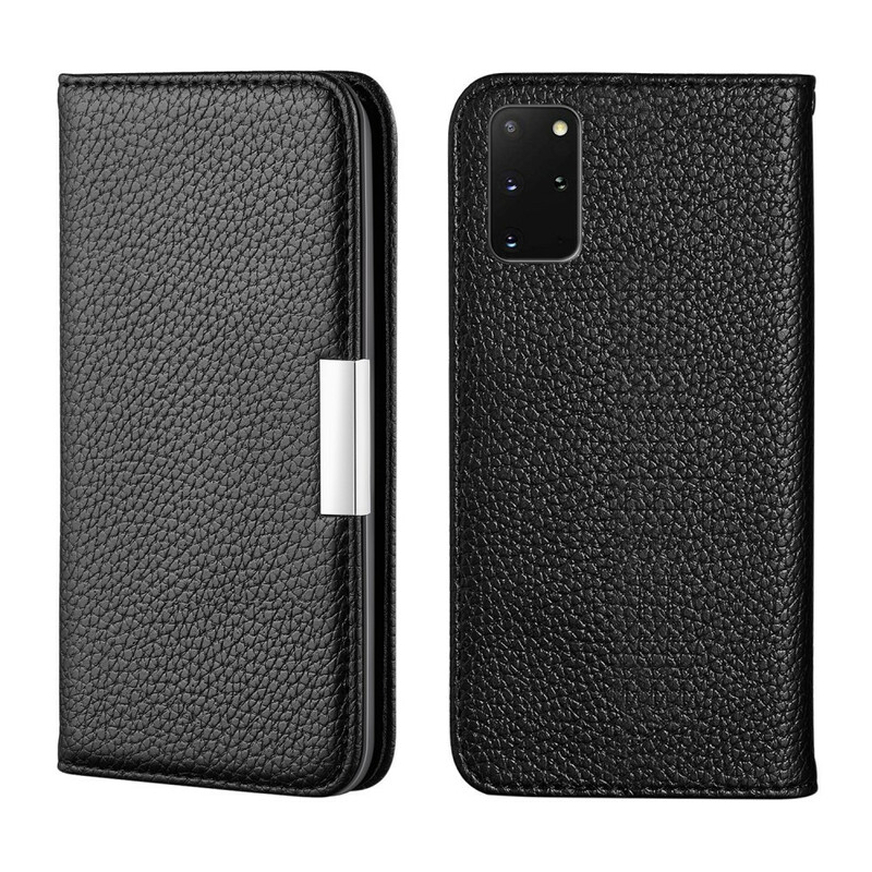 Flip Cover Samsung Galaxy S20 Plus simili Cuir Litchi Ultra Chic