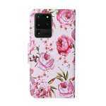 Housse Samsung Galaxy S20 Ultra Fleurs Magistrales avec Lanière