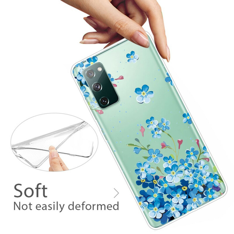 Coque Samsung Galaxy S20 FE Fleurs Bleues