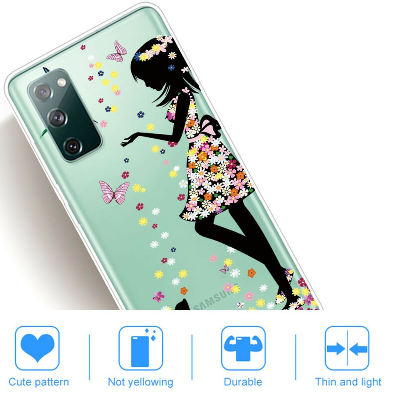 Coque Samsung Galaxy S20 FE Jolie Tête Fleurie