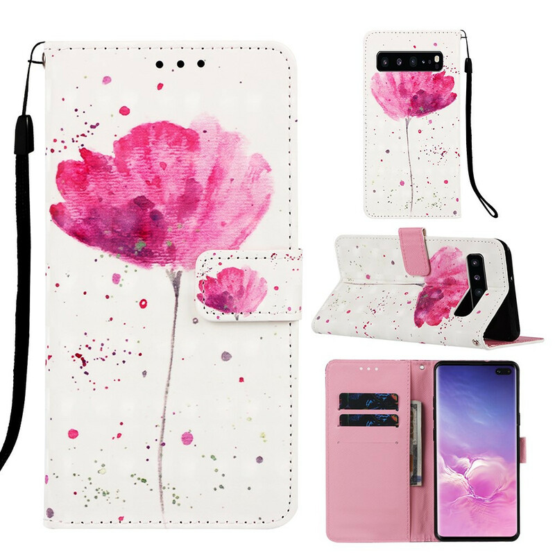 Housse Samsung Galaxy S10 5G Coquelicot Aquarelle