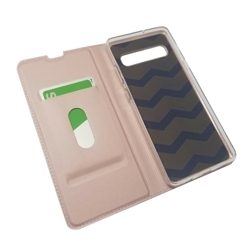 Flip Cover Samsung Galaxy S10 5G Effet Cuir Fermoir Magnétique