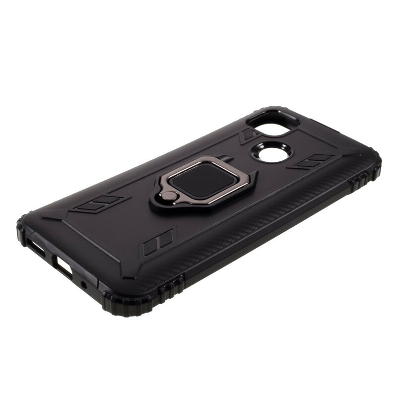 Coque Xiaomi Redmi 9C Ring Style Fibre Carbone