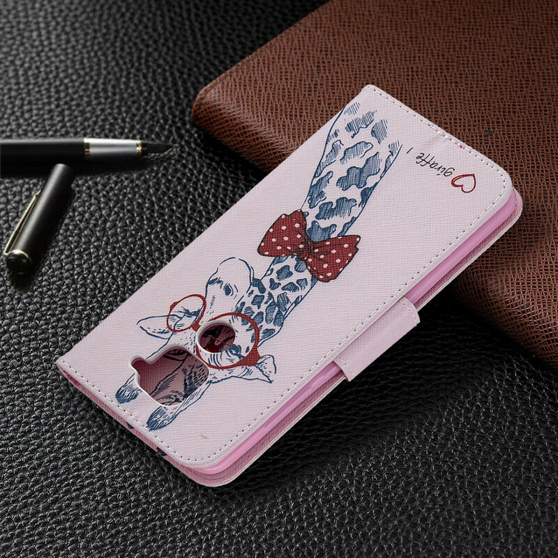 Housse Xiaomi Redmi Note 9 Girafe Intello