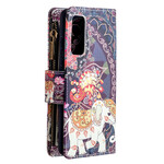 Housse Samsung Galaxy S20 FE Poche Zippée Éléphant