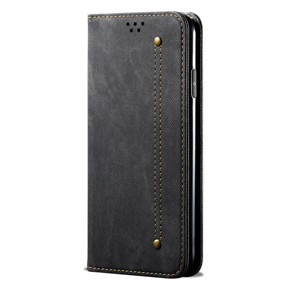 Flip Cover Xiaomi Redmi Note 9 Tissu Jeans