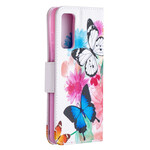 Housse Samsung Galaxy S20 FE Papillons et Fleurs Peints