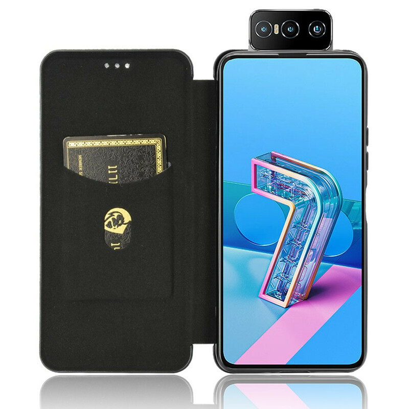 Flip Cover Asus ZenFone 7 / 7 Pro Silicone Carbone