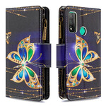 Housse Huawei P Smart 2020 Poche Zippée Papillons