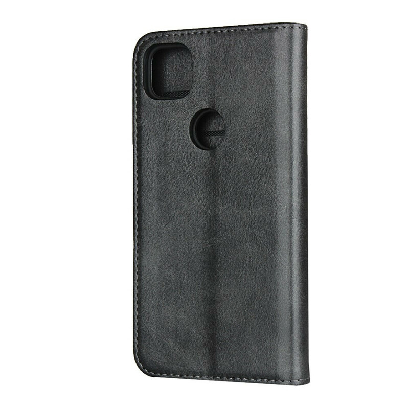 Flip Cover Google Pixel 4a Premium Simili Cuir Coutures