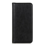 Flip Cover Poco X3 Cuir Litchi Fendu Élégance