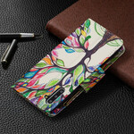 Housse Samsung Galaxy Note 10 Poche Zippée Arbre