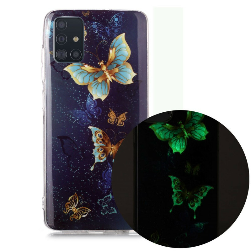 Coque Samsung Galaxy A51 Série Papillons Fluorescente