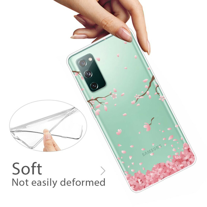 Coque Samsung Galaxy S20 FE Branches à Fleurs