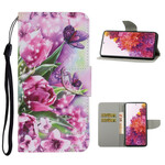 Housse Samsung Galaxy S20 FE Papillons et Tulipes