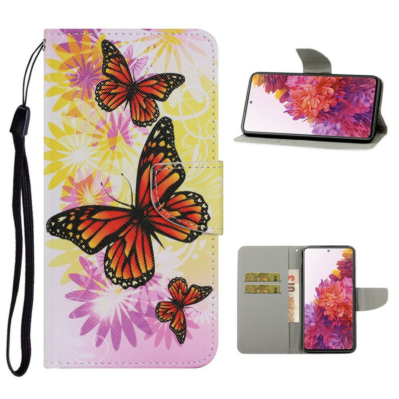 Housse Samsung Galaxy S20 FE Papillons et Fleurs d'Été