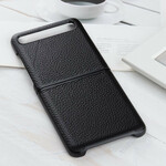 Coque Samsung Galaxy Z Flip Simili Cuir Litchi