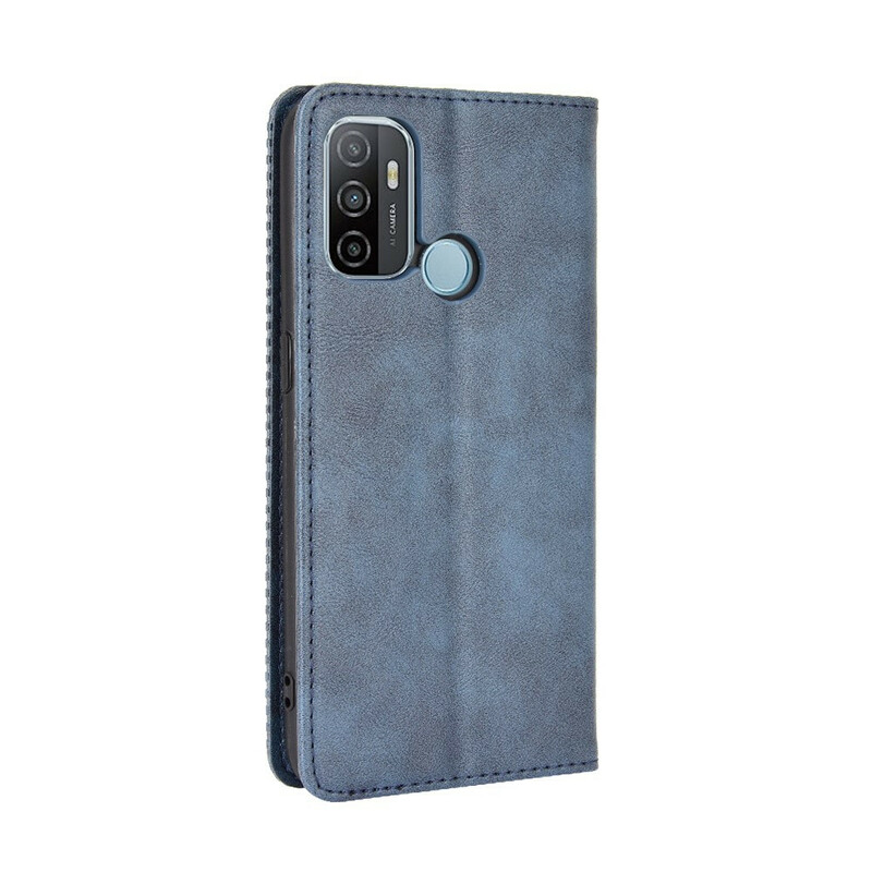 Flip Cover Oppo A53 Effet Cuir Vintage Stylisé