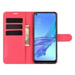 Housse Oppo A53 Simili Cuir Litchi Classique