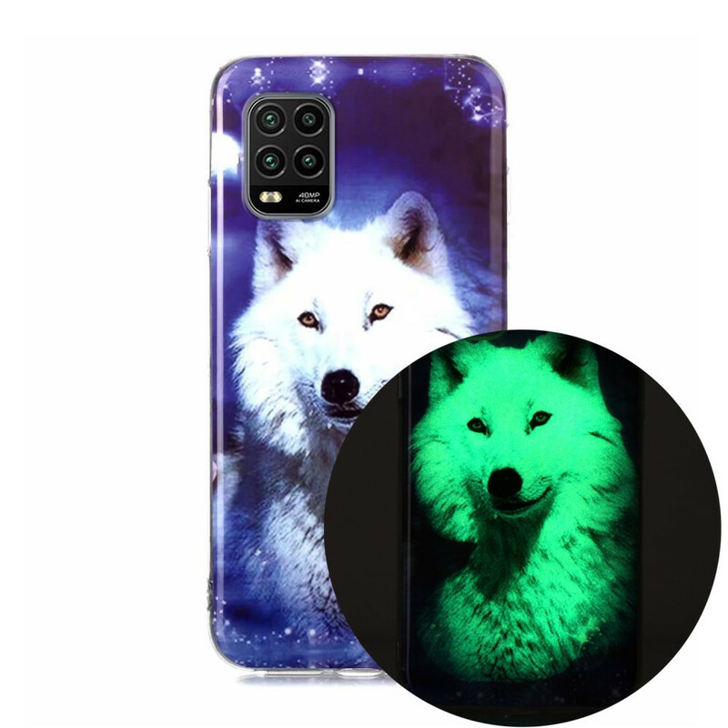 Coque Xiaomi Mi 10 Lite Série Loup Fluorescente