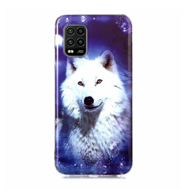 Coque Xiaomi Mi 10 Lite Série Loup Fluorescente