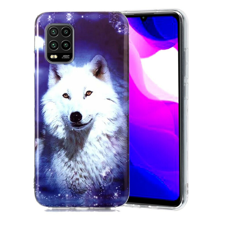 Coque Xiaomi Mi 10 Lite Série Loup Fluorescente