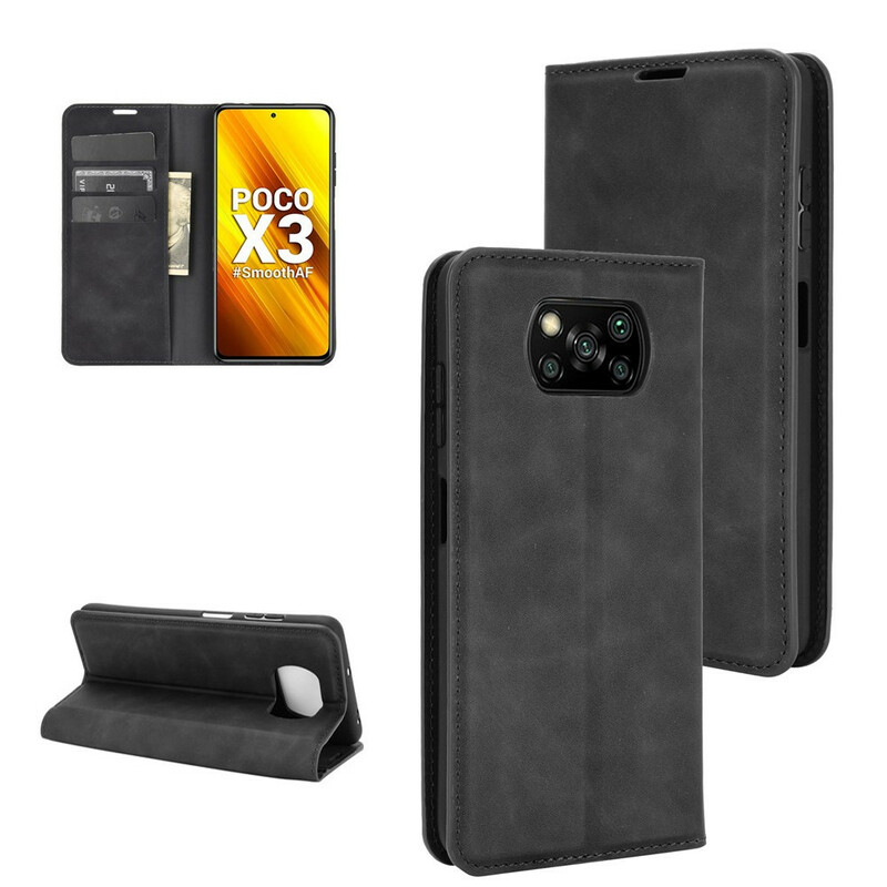 Flip Cover Xiaomi Poco X3 Effet Cuir Douceur