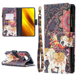 Housse Xiaomi Poco X3 Poche Zippée Éléphant