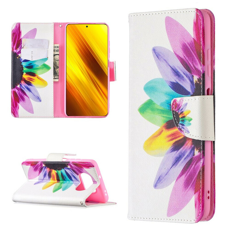 Housse Xiaomi Poco X3 Fleur Aquarelle