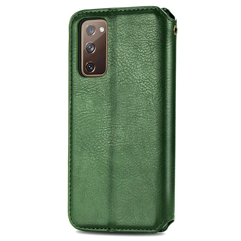 Flip Cover Samsung Galaxy S20 FE Simili Cuir Texture Diamant