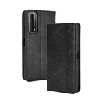 Flip Cover Huawei P Smart 2021 Effet Cuir Vintage Stylisé