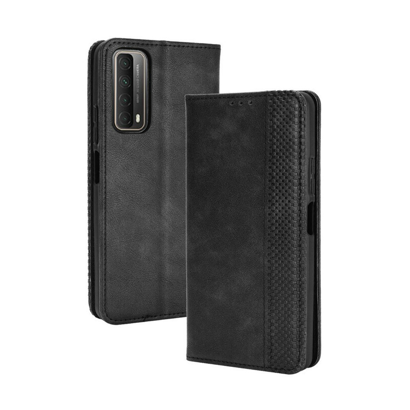 Flip Cover Huawei P Smart 2021 Effet Cuir Vintage Stylisé