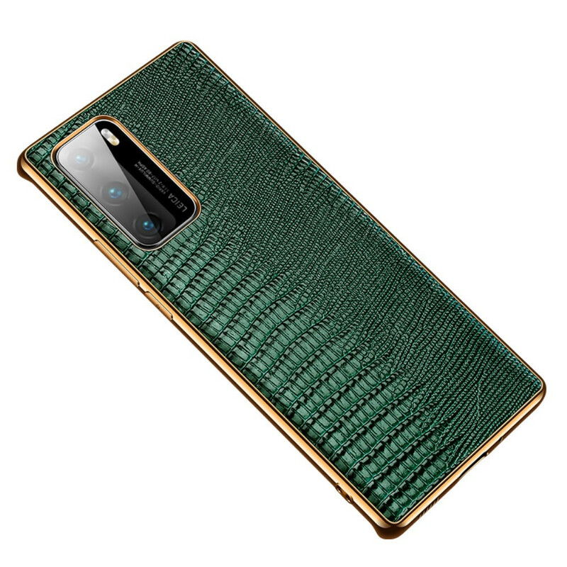 Coque Huawei P40 Véritable Cuir Texture Lézard