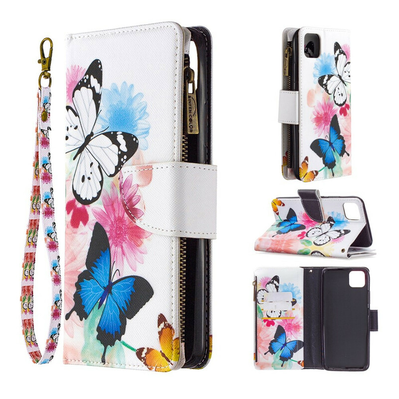 Housse Realme C11 Poche Zippée Fleur