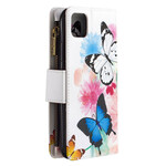 Housse Realme C11 Poche Zippée Fleur